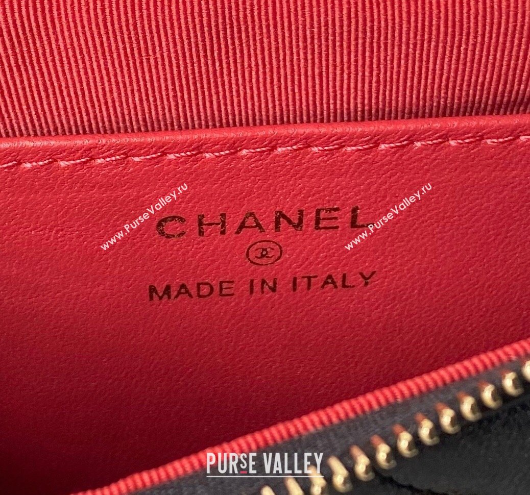 Chanel 19 Calfskin Clutch with Short Chain AP3763 Black 2024 (yezi-240517120)