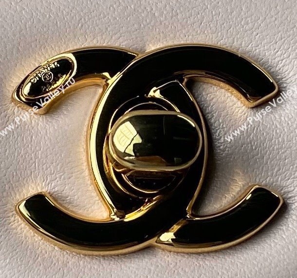 Chanel Calfskin Mini Flap bag with Chain Top Handle AS4847 Light Pink 2024 (yezi-240517128)