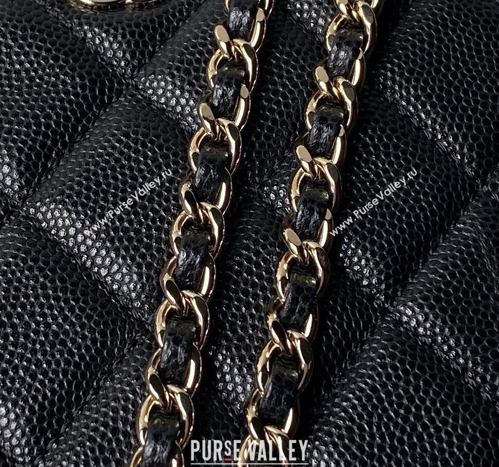 Chanel Grained Calfskin Clutch with Chain AP4000 Black 2024 (yezi-240517046)