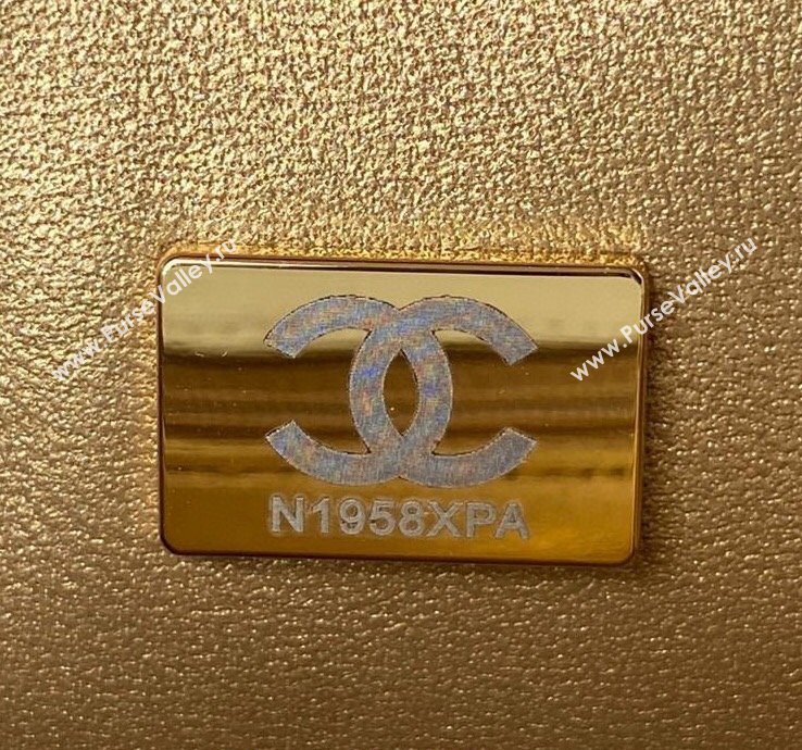 Chanel Lambskin Mini Square Flap Bag with Gold-Tone Metal Ball AS1786 Light Grey 2024 (yezi-240517104)