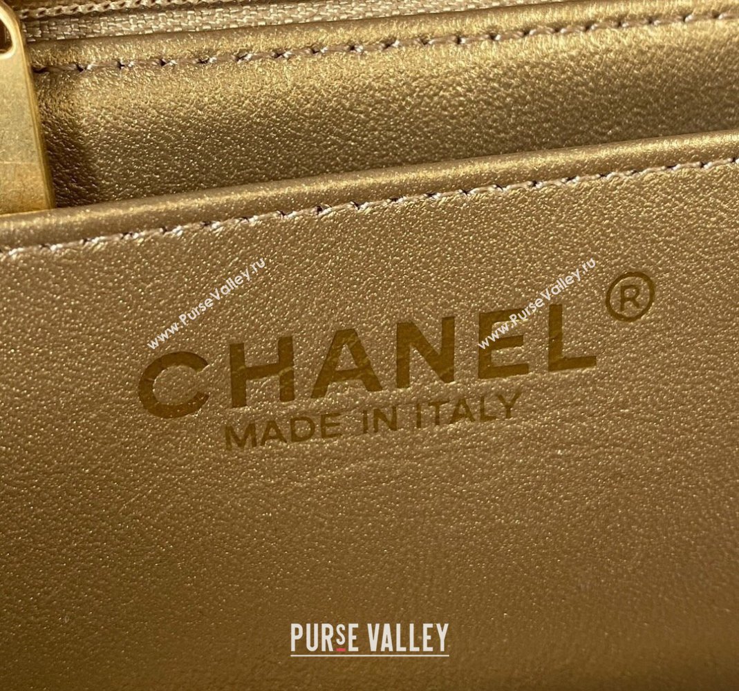 Chanel Lambskin Small Flap Bag with Gold-Tone Metal Ball AS1787 Grey 2024 (yezi-240517115)