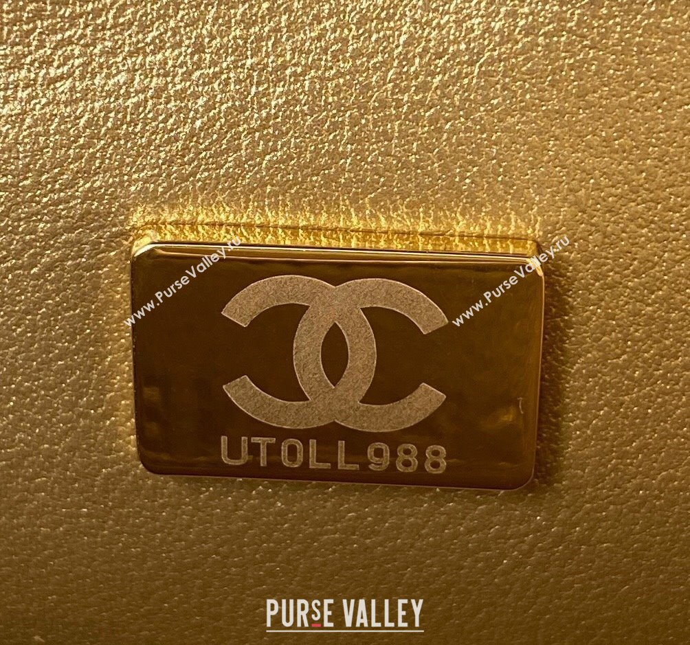 Chanel Lambskin Small Flap Bag with Gold-Tone Metal Ball AS1787 Grey 2024 (yezi-240517115)