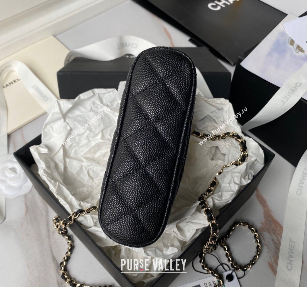 Chanel Grained Calfskin Clutch with Chain AP4000 Black 2024 (yezi-240517046)
