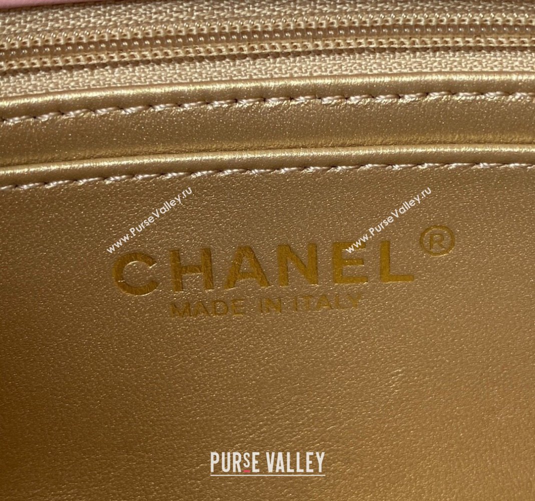 Chanel Lambskin Small Flap Bag with Gold-Tone Metal Ball AS1787 Light Pink 2024 (yezi-240517113)