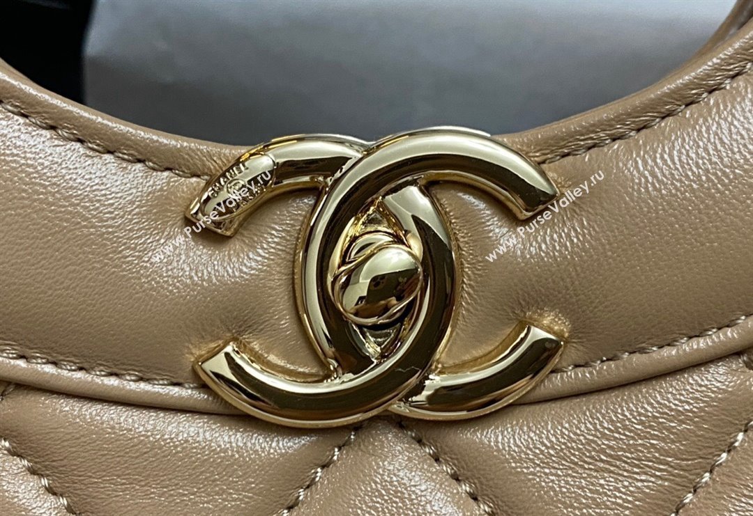 Chanel 31 Shiny Lambskin East-West Shopping bag AS4854 Brown 2024 (yezi-240517061)