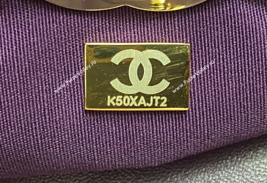 Chanel 31 Shiny Lambskin East-West Shopping bag AS4854 Dark Pink 2024 (yezi-240517063)