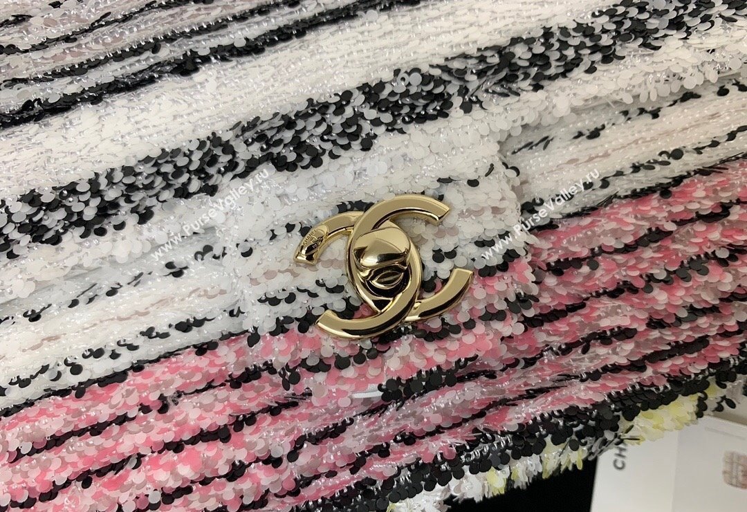 Chanel Sequins Small Flap Bag AS4561 Pink 2024 (yezi-240517137)