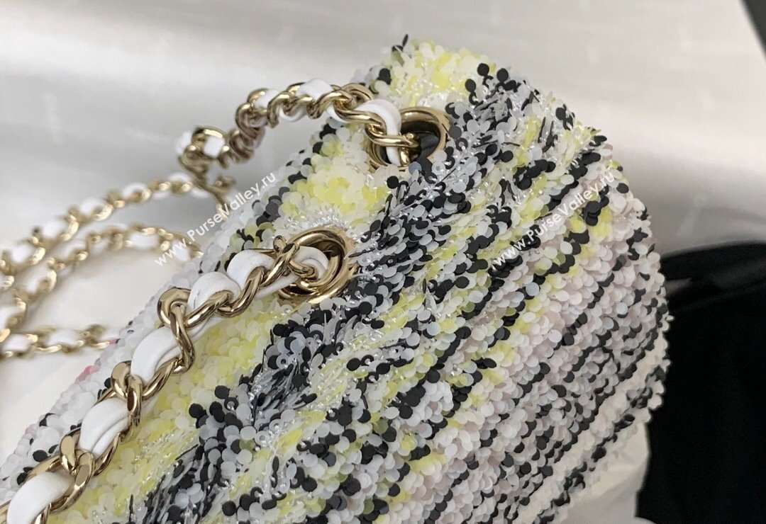 Chanel Sequins Small Flap Bag AS4561 Pink 2024 (yezi-240517137)