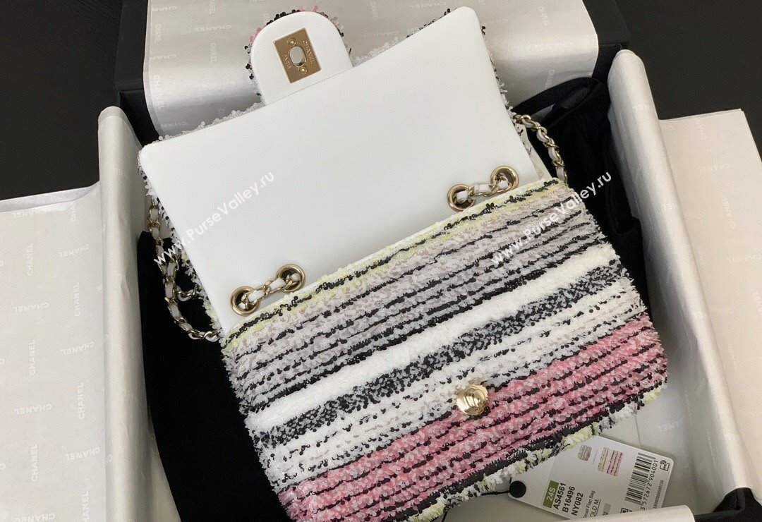 Chanel Sequins Small Flap Bag AS4561 Pink 2024 (yezi-240517137)