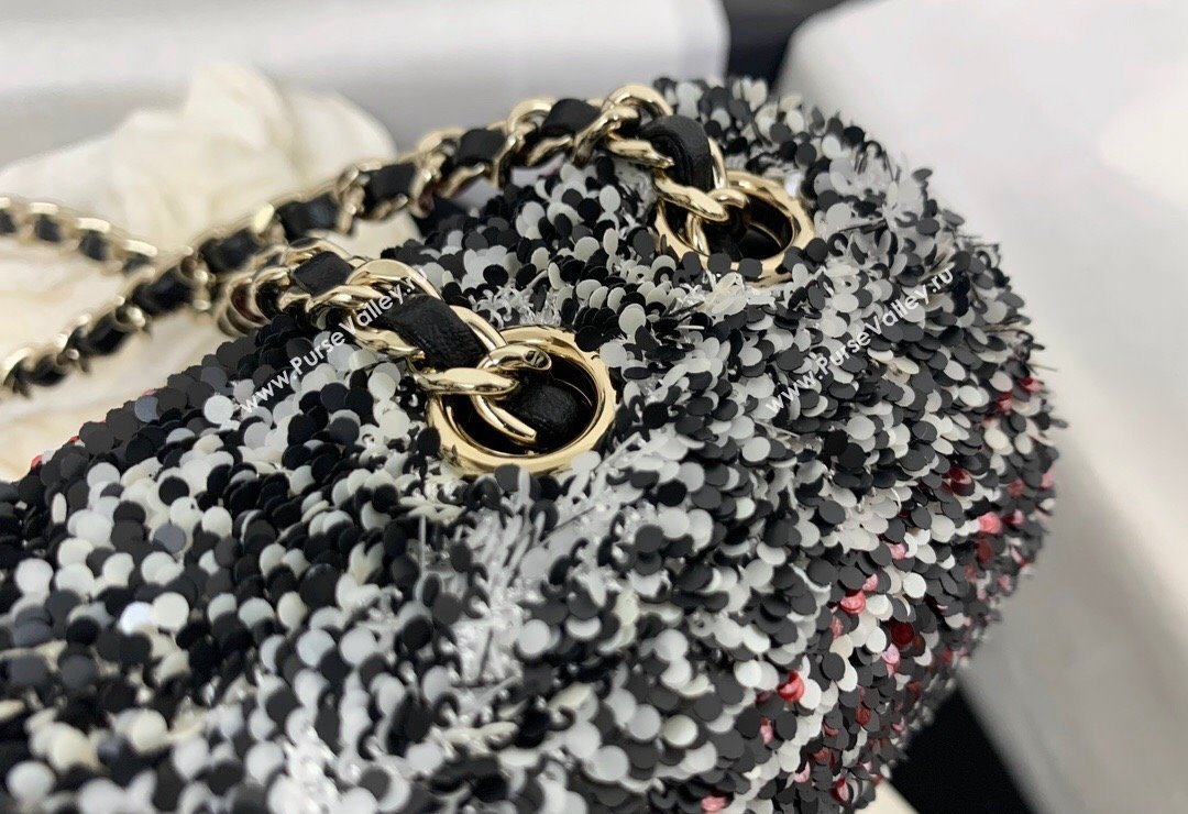 Chanel Sequins Small Flap Bag AS4561 Red 2024 (yezi-240517138)