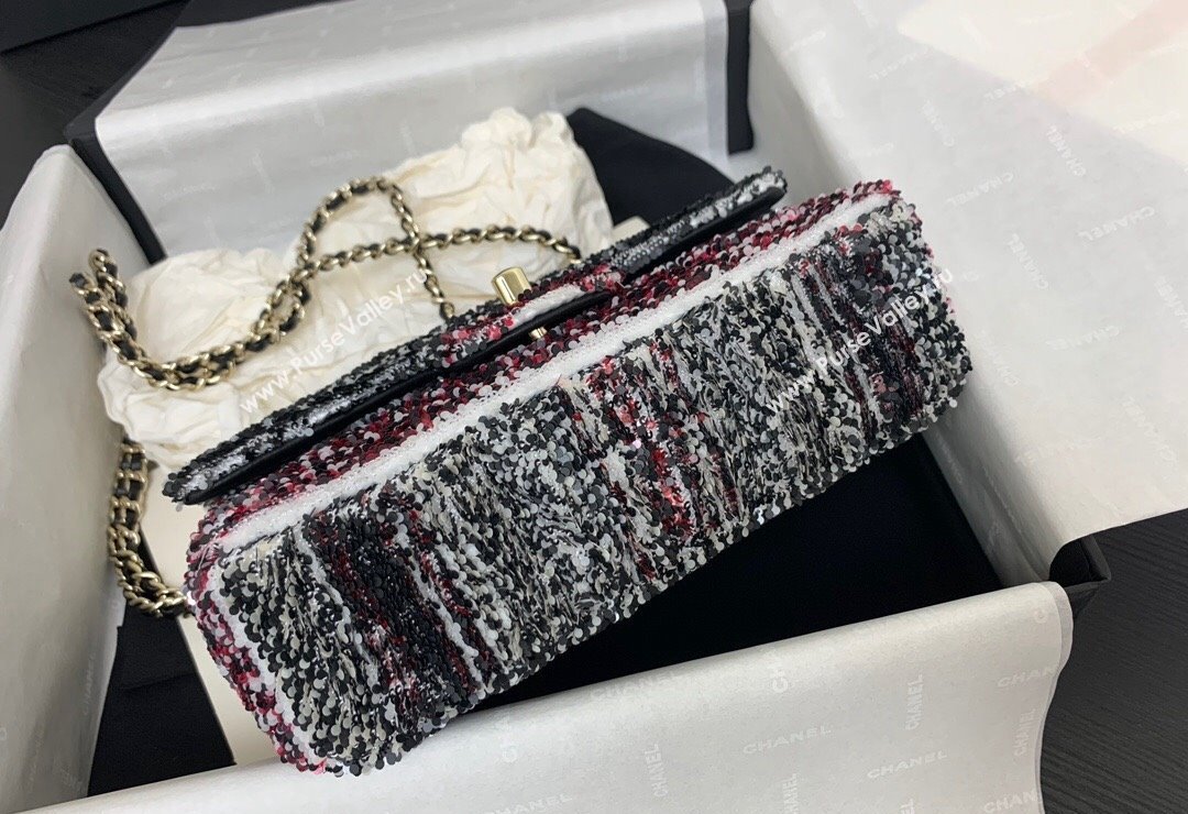 Chanel Sequins Small Flap Bag AS4561 Red 2024 (yezi-240517138)