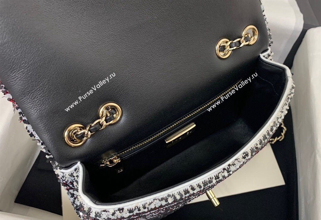Chanel Sequins Small Flap Bag AS4561 Red 2024 (yezi-240517138)