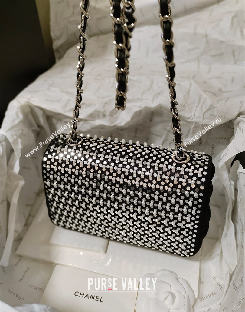 Chanel Sequins Pearls Mini Flap Evening bag AS4793 Black 2024 (yezi-240517139)