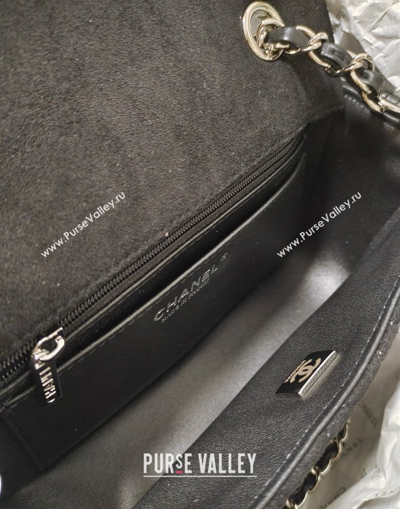 Chanel Sequins Pearls Mini Flap Evening bag AS4793 Black 2024 (yezi-240517139)