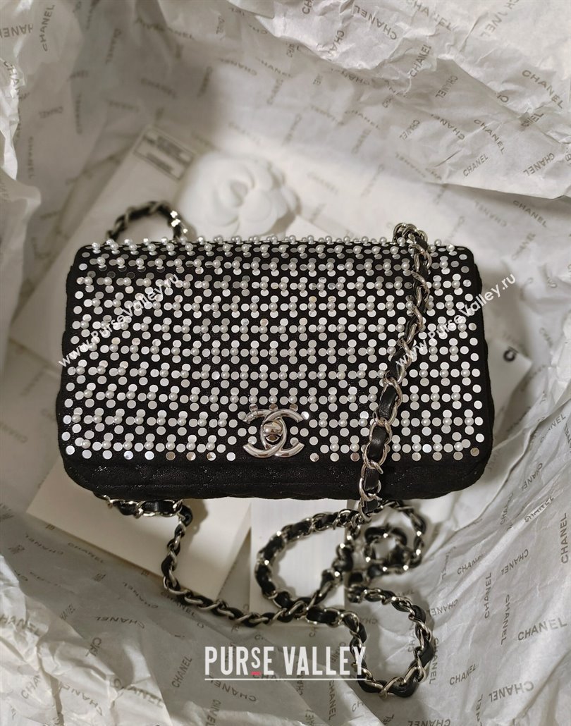 Chanel Sequins Pearls Mini Flap Evening bag AS4793 Black 2024 (yezi-240517139)