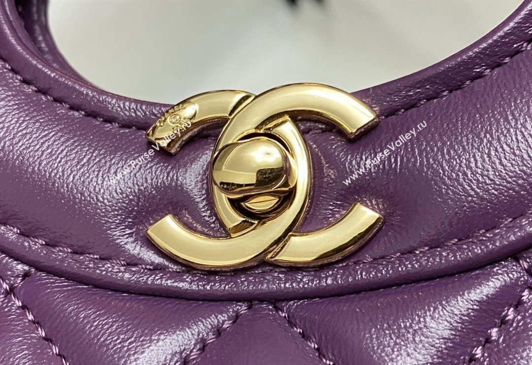 Chanel 31 Bag Shiny Lambskin Mini Shopping Bag AS4133 Dark Purple 2024 (yezi-240517067)