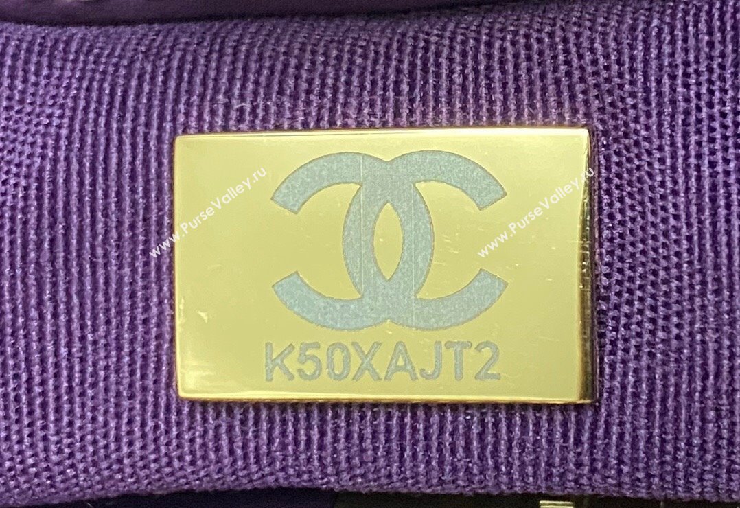 Chanel 31 Bag Shiny Lambskin Mini Shopping Bag AS4133 Dark Purple 2024 (yezi-240517067)