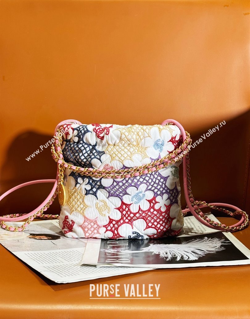 Chanel 22 Lace Patchwork Mini Shopping Bag AS3980 Multicolor 2024 (yezi-240518013)
