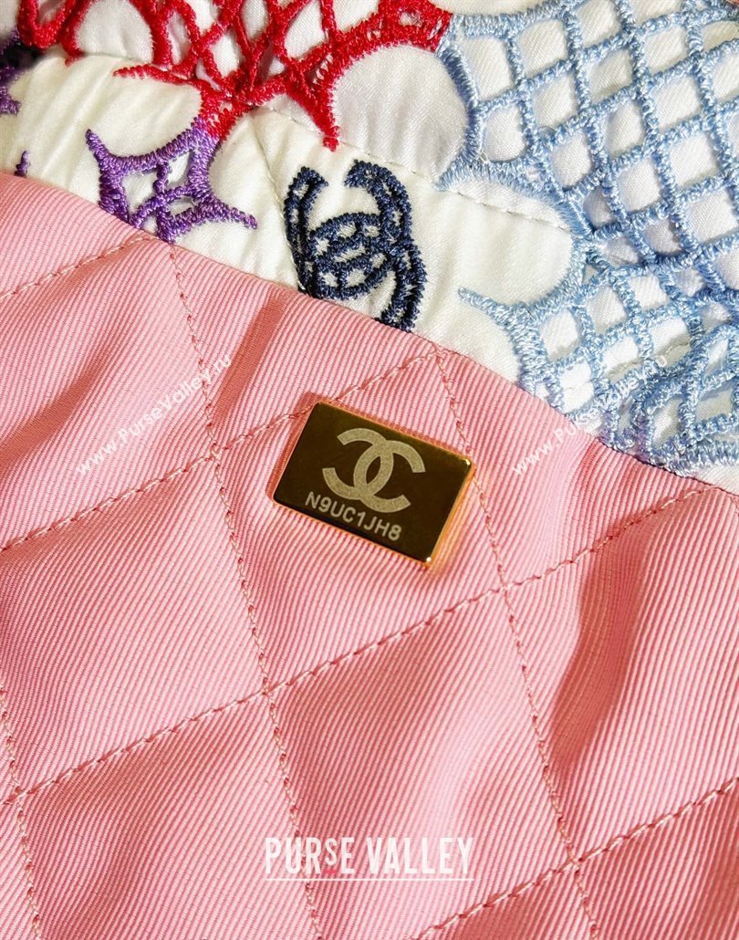 Chanel 22 Lace Patchwork Mini Shopping Bag AS3980 Multicolor 2024 (yezi-240518013)