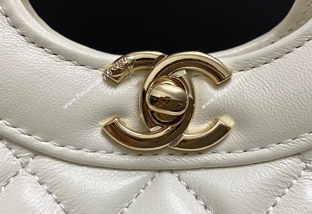 Chanel 31 Bag Shiny Lambskin Mini Shopping Bag AS4133 White 2024 (yezi-240517069)
