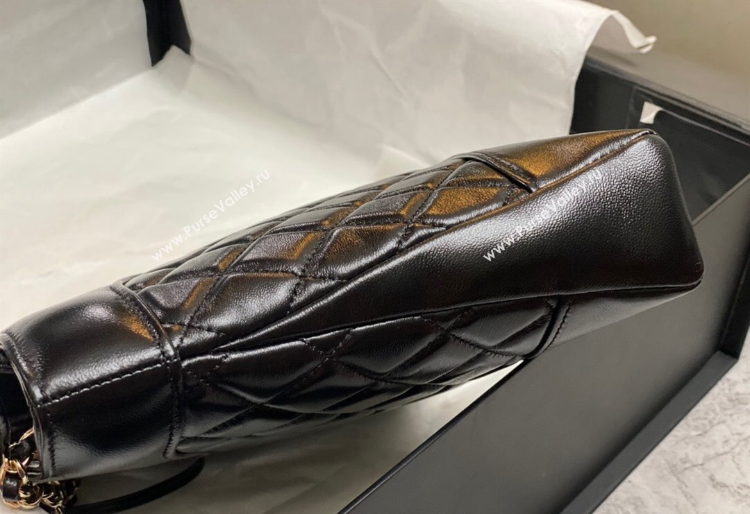 Chanel 31 Bag Shiny Lambskin Mini Shopping Bag AS4133 Black 2024 (yezi-240517070)