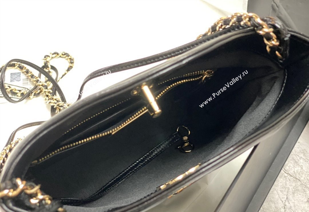 Chanel 31 Bag Shiny Lambskin Mini Shopping Bag AS4133 Black 2024 (yezi-240517070)