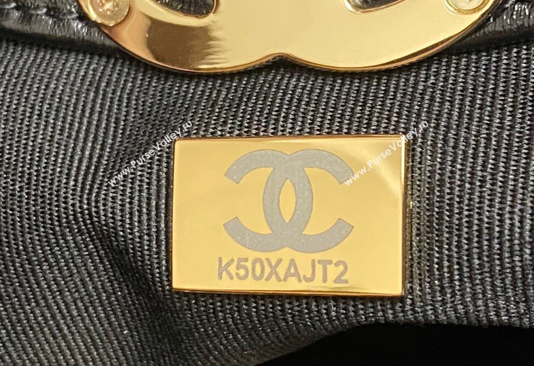 Chanel 31 Bag Shiny Lambskin Mini Shopping Bag AS4133 Black 2024 (yezi-240517070)