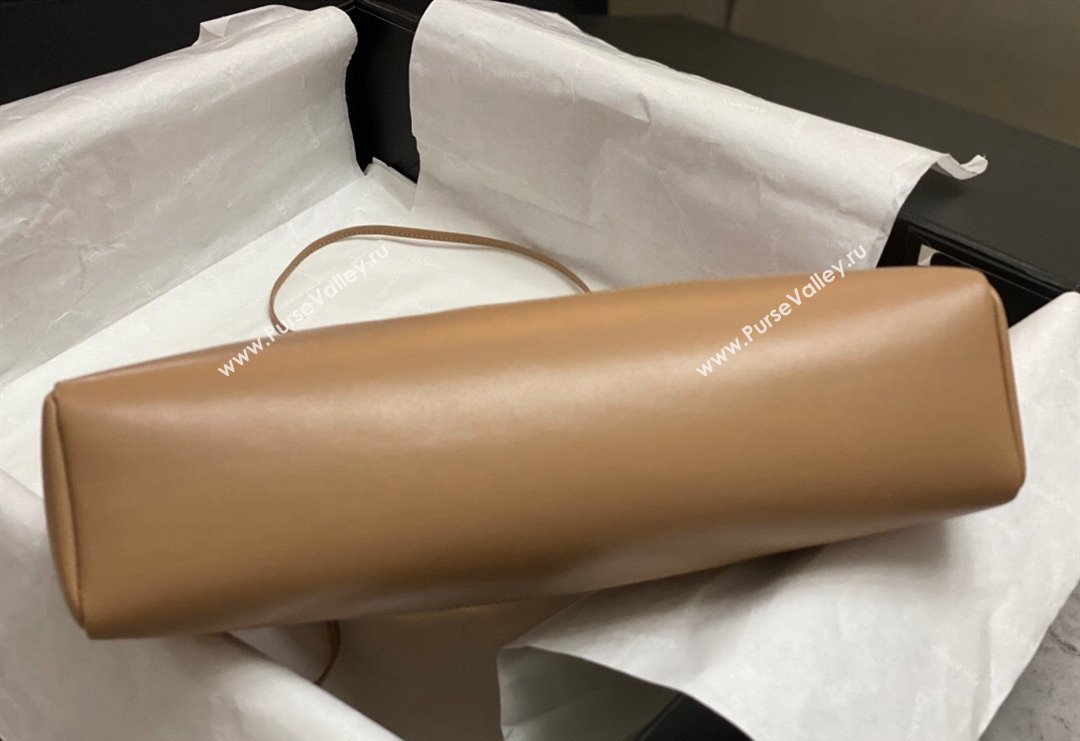 Chanel 31 Shiny Lambskin Small Shopping bag AS4853 Brown 2024 (yezi-240517055)