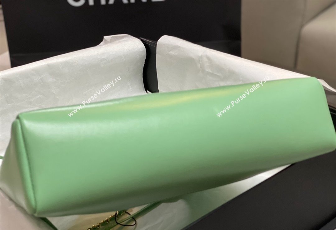 Chanel 31 Shiny Lambskin Small Shopping bag AS4853 Light Green 2024 (yezi-240517056)