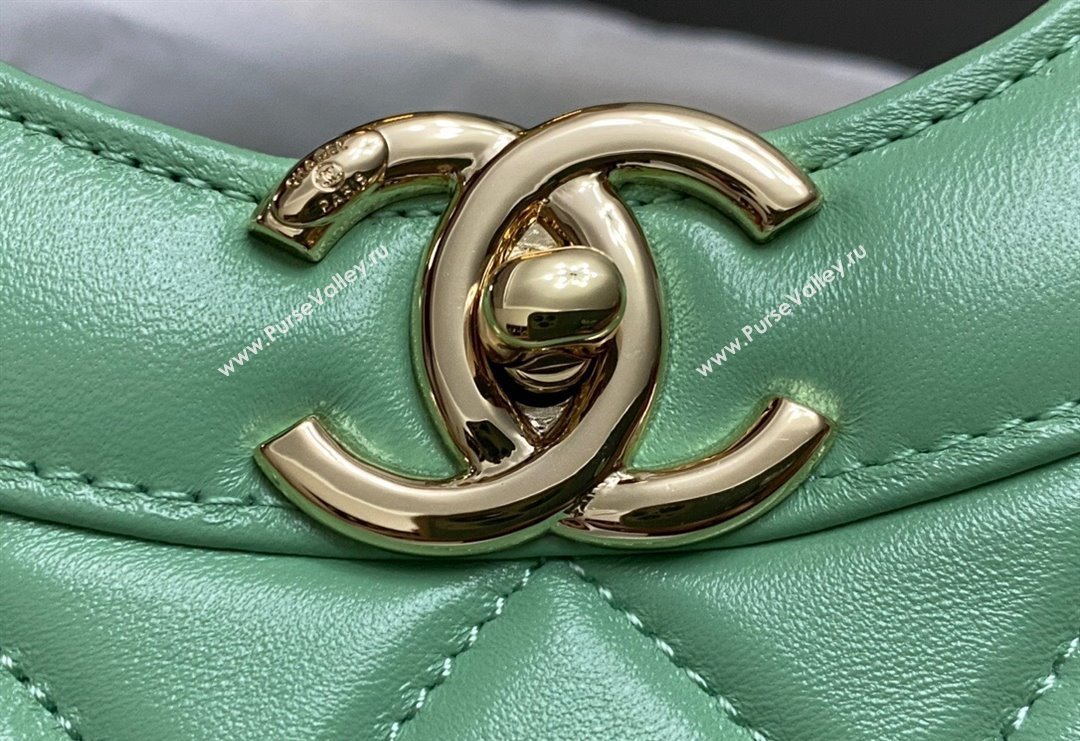 Chanel 31 Shiny Lambskin Small Shopping bag AS4853 Light Green 2024 (yezi-240517056)