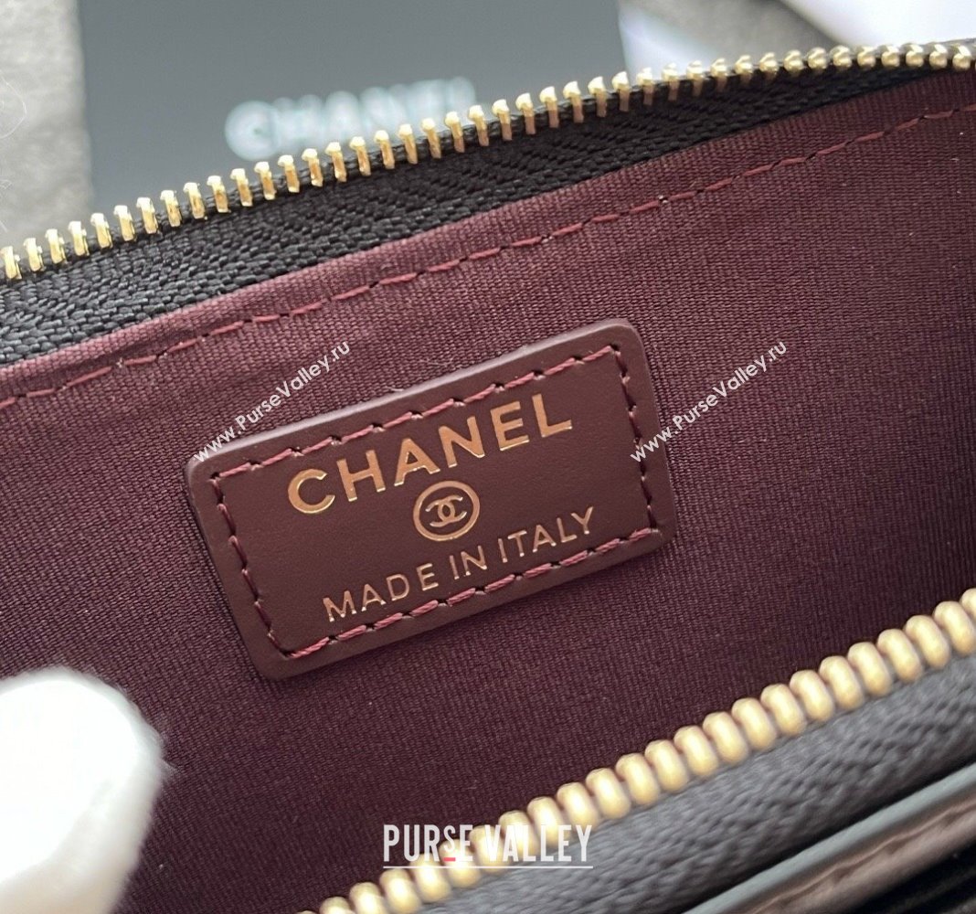 Chanel Lambskin Card Holder AP3179 Black/Gold 2024 (yezi-240518048)