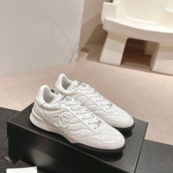 Chanel Quilted Calfskin Sneakers G45335 White 2024 (MD-240603042)