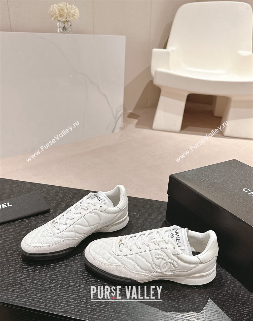 Chanel Quilted Calfskin Sneakers G45335 White 2024 (MD-240603042)