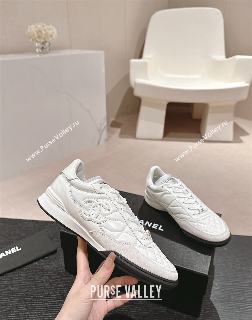 Chanel Quilted Calfskin Sneakers G45335 White 2024 (MD-240603042)