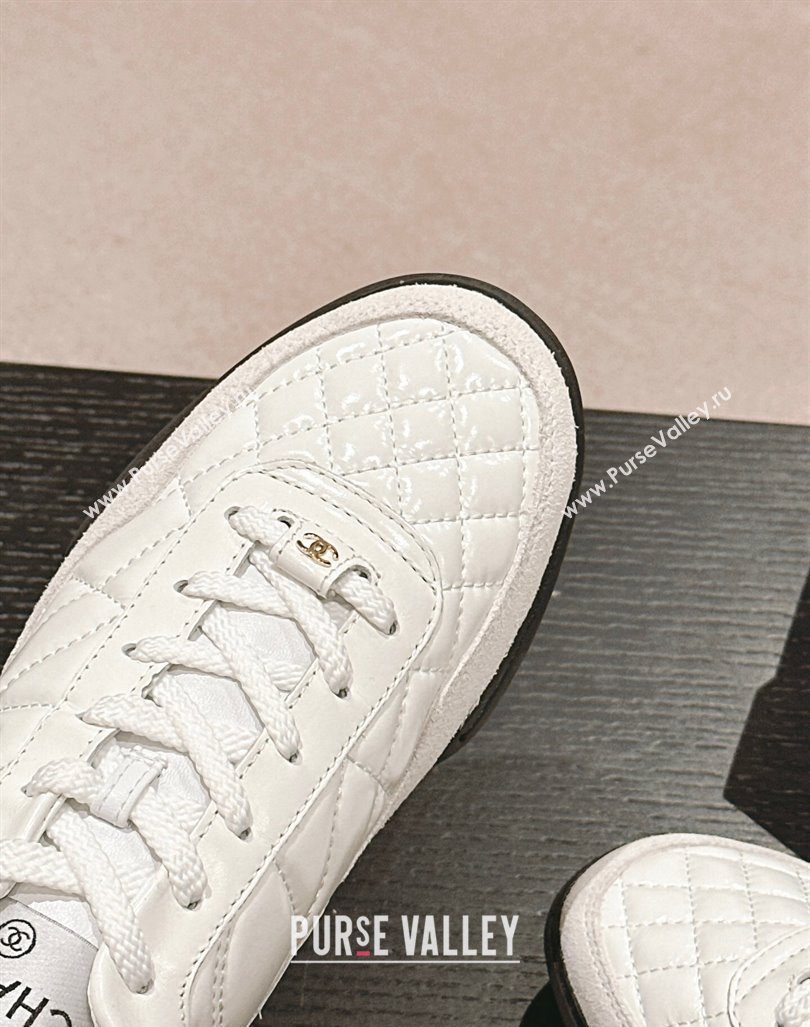 Chanel Quilted Calfskin Sneakers G45335 White 2024 (MD-240603042)