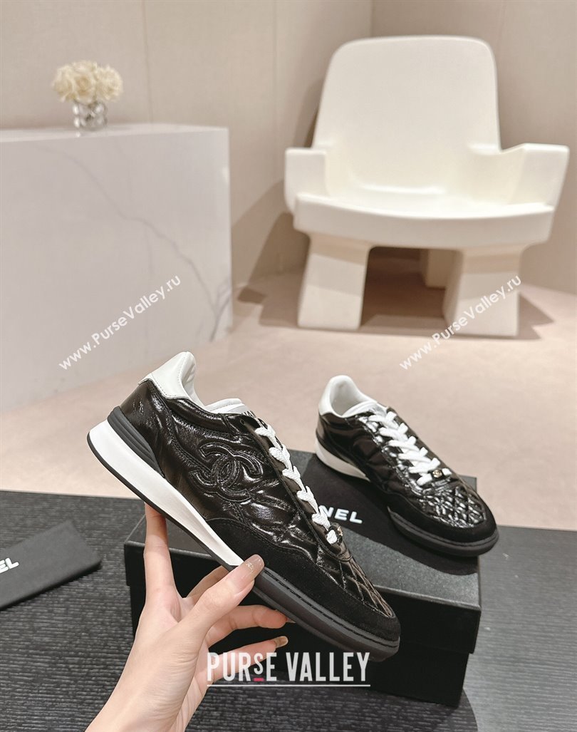 Chanel Quilted Calfskin Sneakers G45335 Black 2024 (MD-240603043)