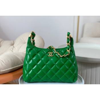 Chanel Shiny Lambskin Large Hobo bag AS4923 Green 2024 (SM-240626105)