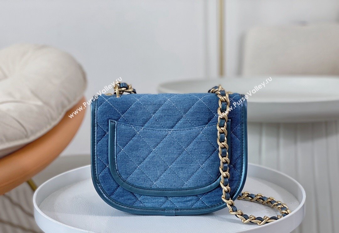 Chanel Washed Denim Small Messenger bag AS4850 Blue 2024 (SM-240626113)