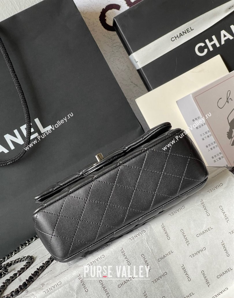 Chanel Lambskin Mini Flap Bag with Top Handle AS2431 All Black 2024 0626 (yingf-240626121)