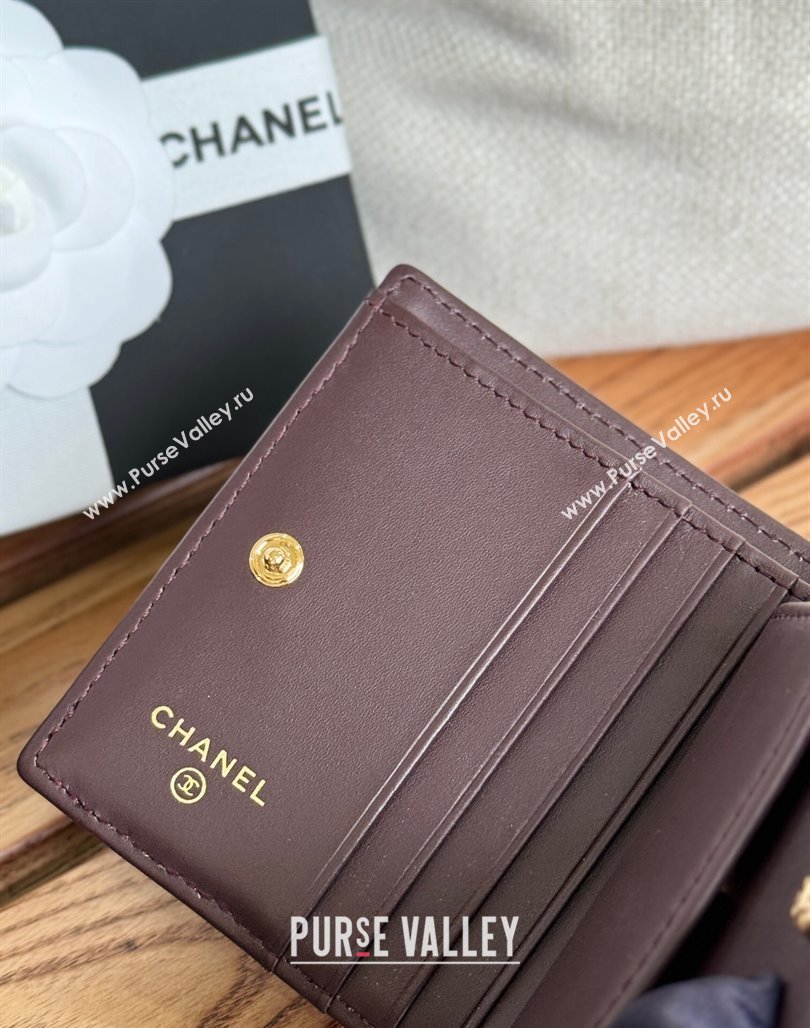 Chanel Small-Grained Calfskin Short Wallet Balck/Gold 2024 A84028 (SSZ-240627019)