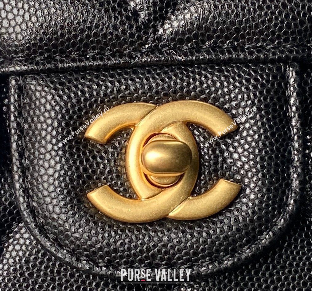 Chanel Grained Calfskin Small Flap bag with Top handle Black 2024 AS6262 (yezi-240627025)