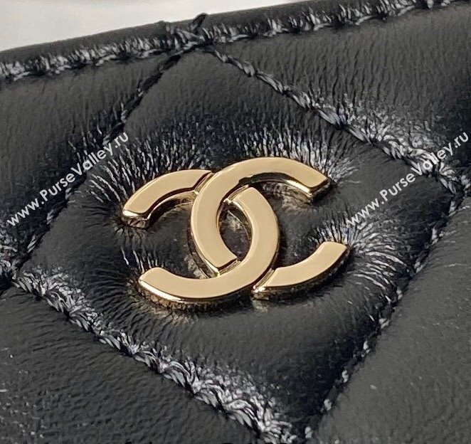 Chanel Lambskin Clutch with Chain Black 2024 AP4000 (yezi-240627036)