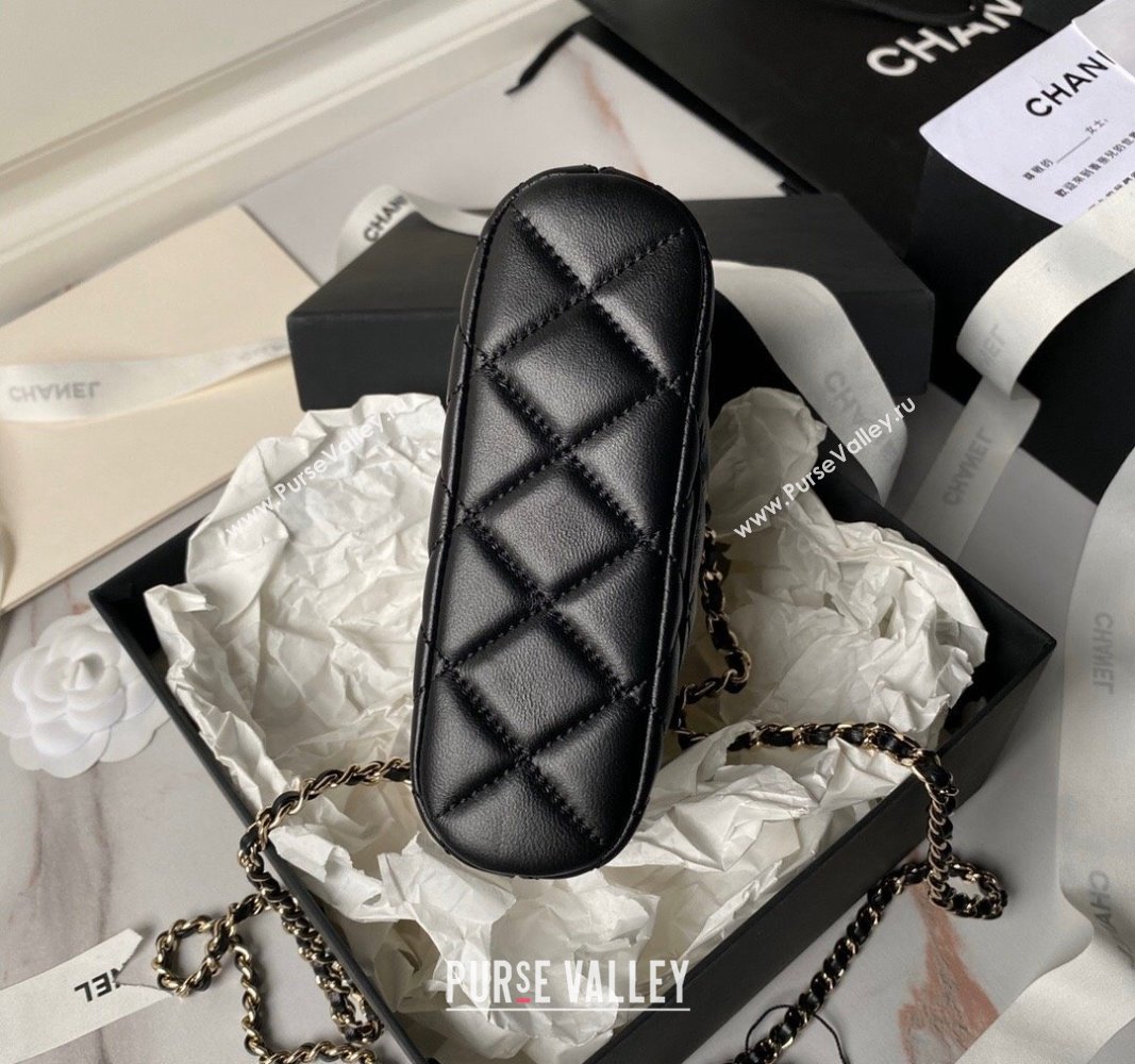 Chanel Lambskin Clutch with Chain Black 2024 AP4000 (yezi-240627036)