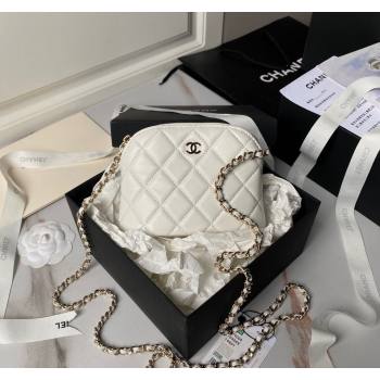 Chanel Lambskin Clutch with Chain White 2024 AP4000 (yezi-240627037)