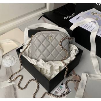 Chanel Lambskin Clutch with Chain Grey 2024 AP4000 (yezi-240627038)