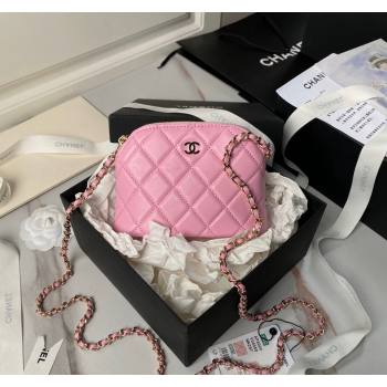 Chanel Lambskin Clutch with Chain Light Pink 2024 AP4000 (yezi-240627040)