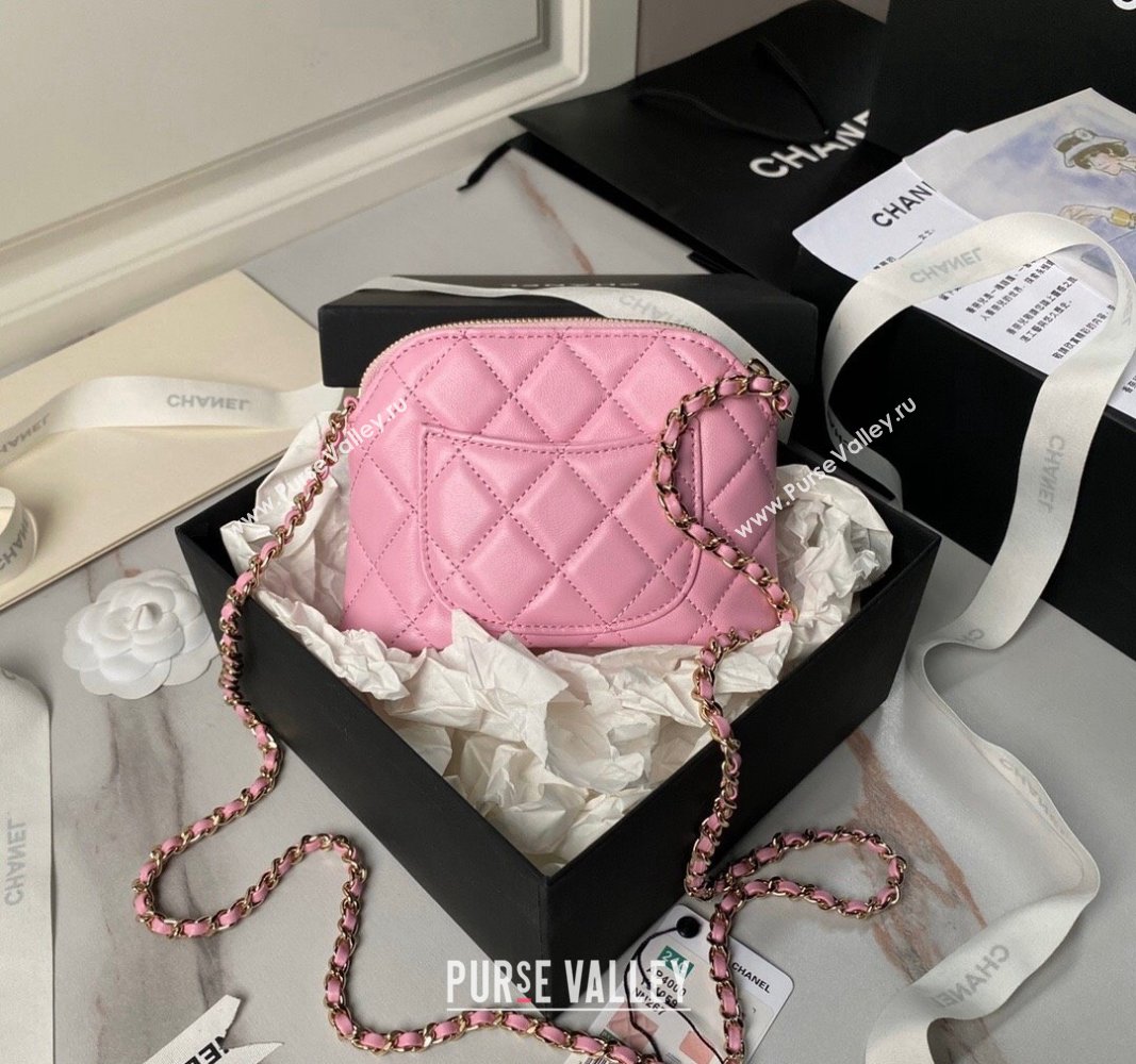 Chanel Lambskin Clutch with Chain Light Pink 2024 AP4000 (yezi-240627040)