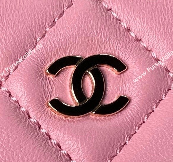 Chanel Lambskin Clutch with Chain Light Pink 2024 AP4000 (yezi-240627040)