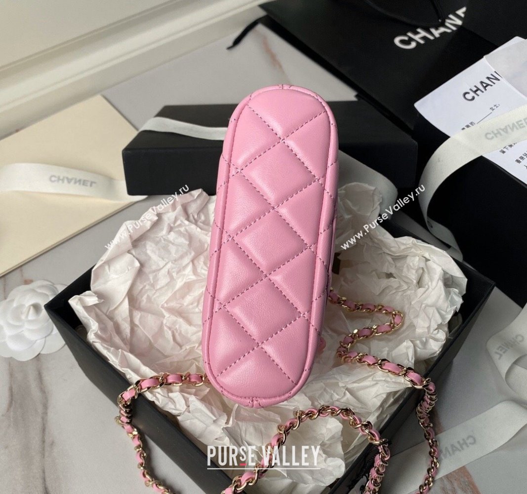 Chanel Lambskin Clutch with Chain Light Pink 2024 AP4000 (yezi-240627040)