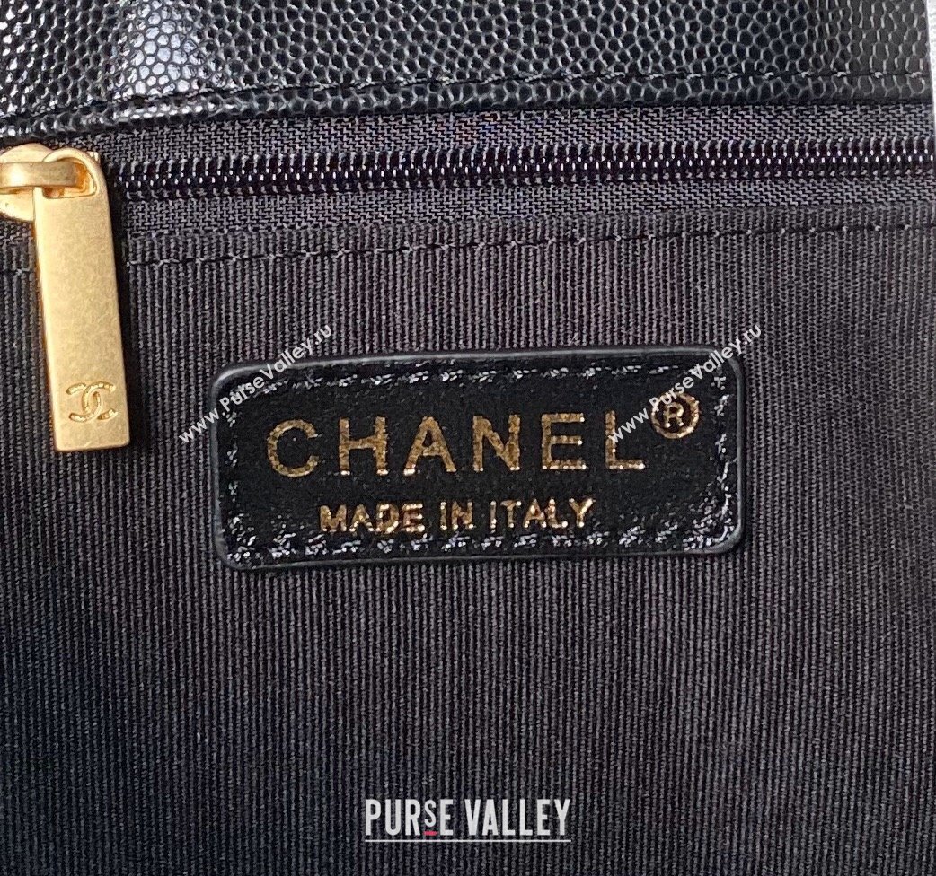 Chanel Grained Calfskin Small Shopping Bag AS4940 Black 2024 (yezi-240627069)